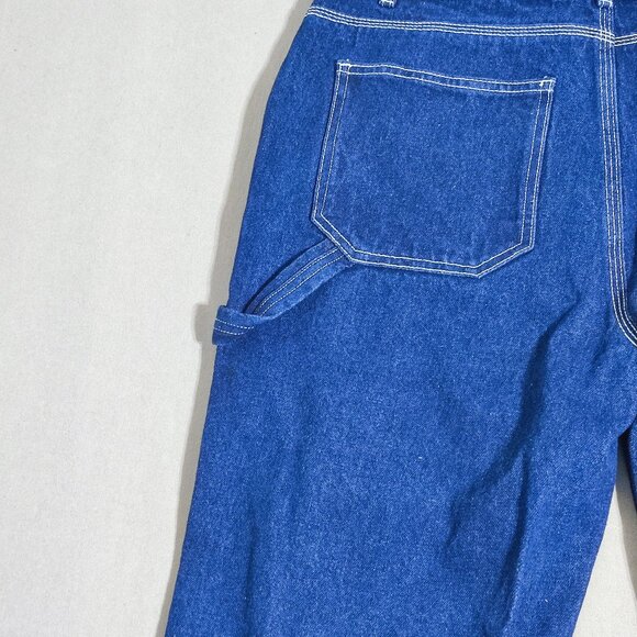 Refuge Denim carpenter jeans women's size 07 dark wash ink blue colour loose fit - Picture 6 of 12